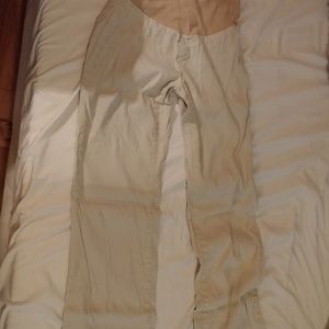 Khaki maternity pants